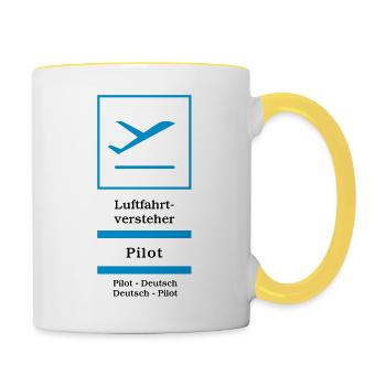 aviators - Contrasting Mug - white/yellow - Right