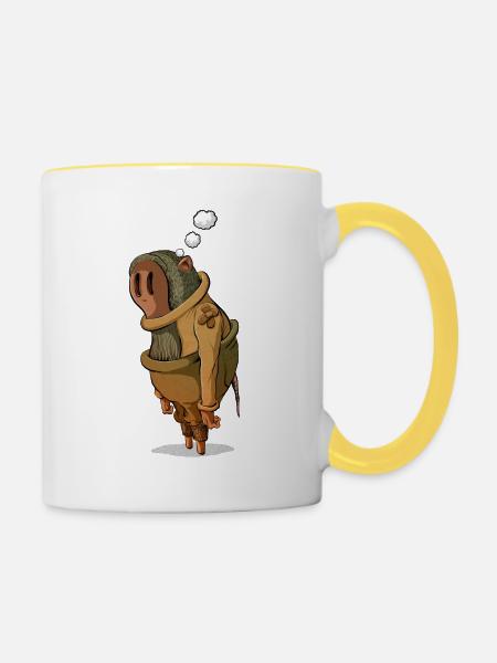 Character - Tasse zweifarbig - Weiß/Gelb