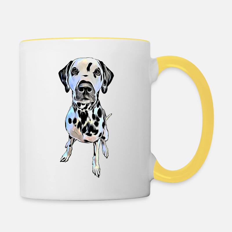Dalmatien - Mug contrasté - blanc/jaune
