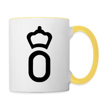 Oldenburger - Tasse zweifarbig - Weiß/Gelb - Rechts