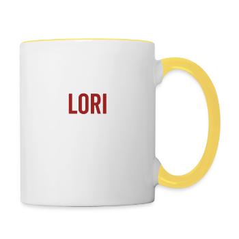 Nein Lori Kein Leben - Tasse zweifarbig - Weiß/Gelb - Rechts