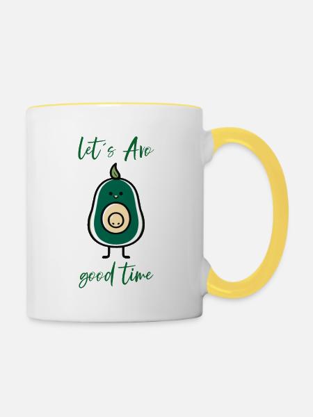 avo - Tasse zweifarbig - Weiß/Gelb