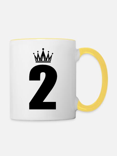 2 - Tasse zweifarbig - Weiß/Gelb