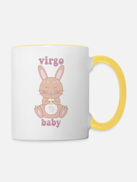 virgo baby - Tasse zweifarbig - Weiß/Gelb
