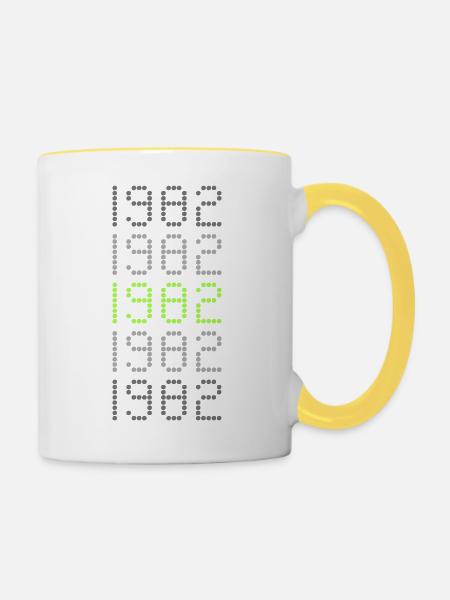 1982 - Tasse zweifarbig - Weiß/Gelb