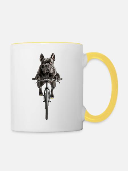 Cane Corso - Tasse zweifarbig - Weiß/Gelb