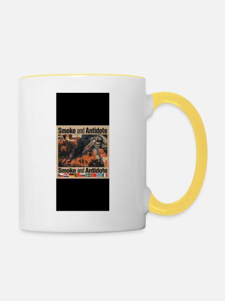 Rauch und Gegengift - Tasse zweifarbig - Weiß/Gelb