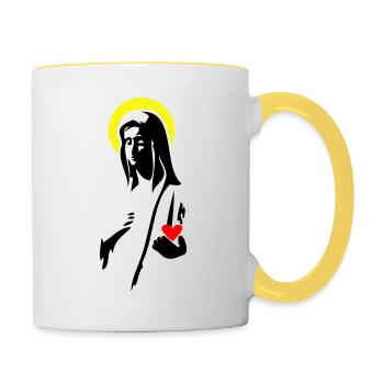 Maria - Tasse zweifarbig - Weiß/Gelb - Rechts