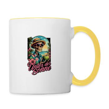 Sous le soleil - Mug contrasté - blanc/jaune - Droite