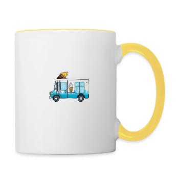 This Is How I Roll Ice Cream Truck - Contrasting Mug - white/yellow - Right