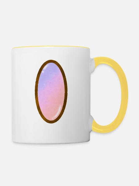 Edelstein 2 - Tasse zweifarbig - Weiß/Gelb