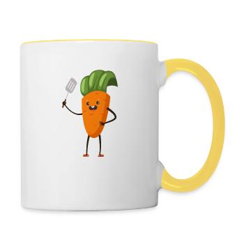 carotte - Mug contrasté - blanc/jaune - Droite