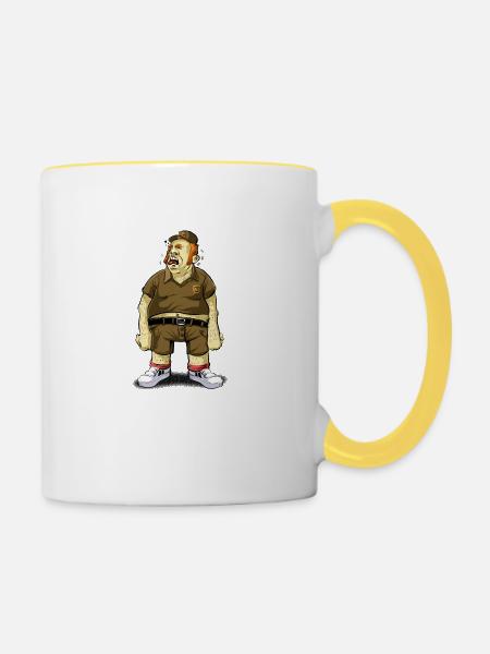 Kurrierdienst - Tasse zweifarbig - Weiß/Gelb