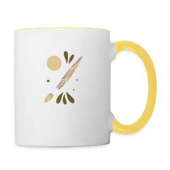 Art Art Brush Artist - Contrasting Mug - white/yellow - Right
