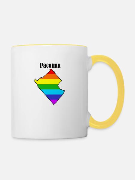 Pacoima - Tasse zweifarbig - Weiß/Gelb