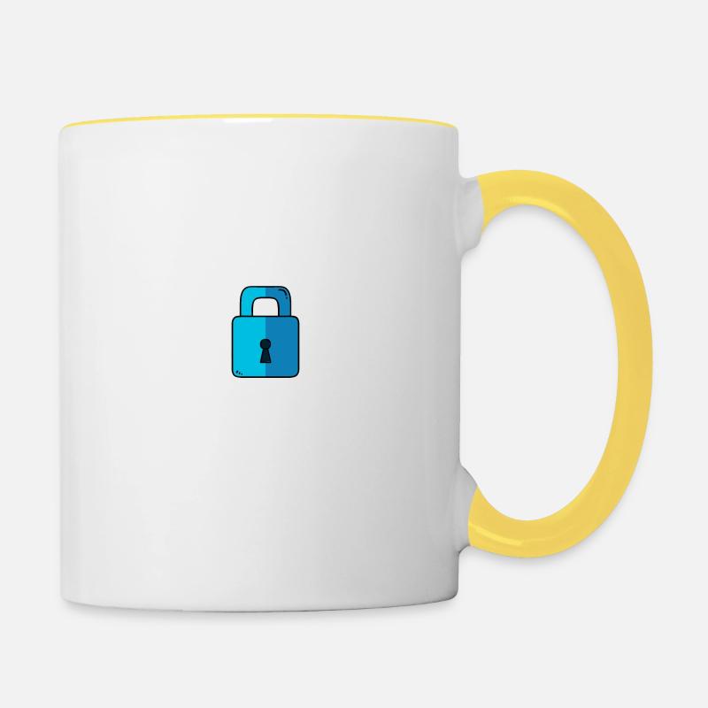 Better Cyber Safe Than Sorry - Tasse zweifarbig - Weiß/Gelb