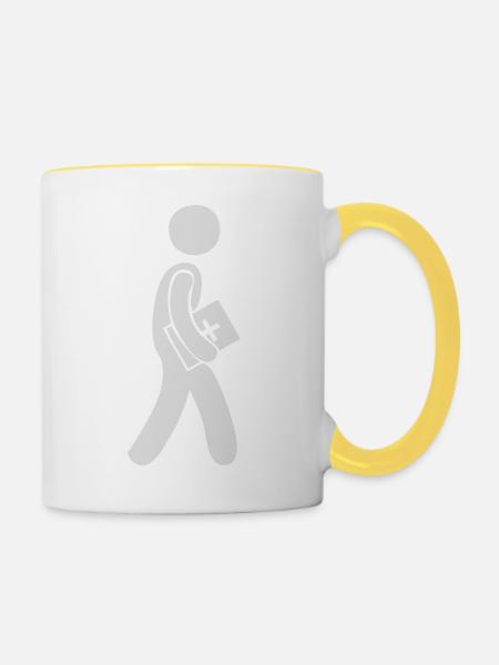 Christentum Collection - Tasse zweifarbig - Weiß/Gelb