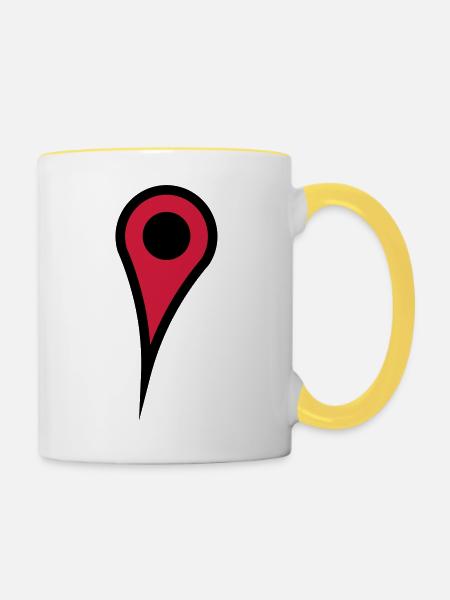 Standpunkt - Tasse zweifarbig - Weiß/Gelb