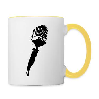 mic - Tasse zweifarbig - Weiß/Gelb - Rechts
