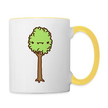 Evil Little Tree - Contrasting Mug - white/yellow - Right