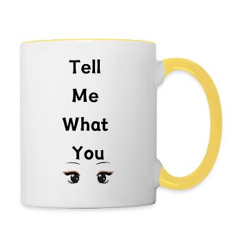 Tell Me What You See - Contrasting Mug - white/yellow - Right