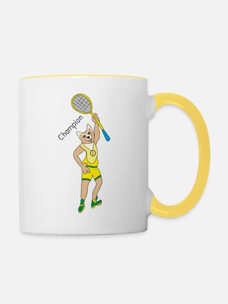 Champion - Tasse zweifarbig - Weiß/Gelb