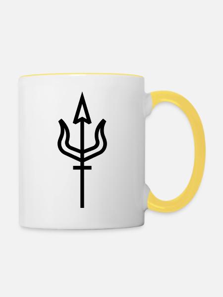 Harpune - Tasse zweifarbig - Weiß/Gelb