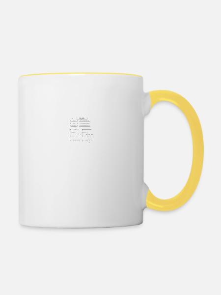 Hey Jude Chart - Tasse zweifarbig - Weiß/Gelb