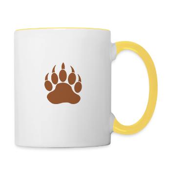 Bear paw - Contrasting Mug - white/yellow - Right