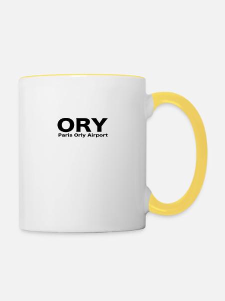 ORY - Tasse zweifarbig - Weiß/Gelb