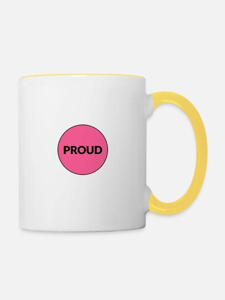 STOLZER LGBT-STOLZ - Tasse zweifarbig - Weiß/Gelb