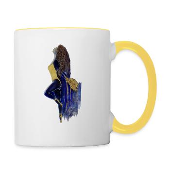 Tänzerin - Tasse zweifarbig - Weiß/Gelb - Rechts