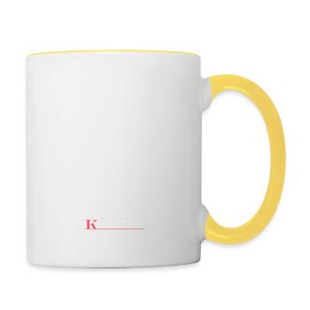 Kinderlose Katzendamen für Kamala - Harris - Tasse zweifarbig - Weiß/Gelb - Rechts