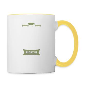 Landwirt Bauer Farmer - Tasse zweifarbig - Weiß/Gelb - Rechts