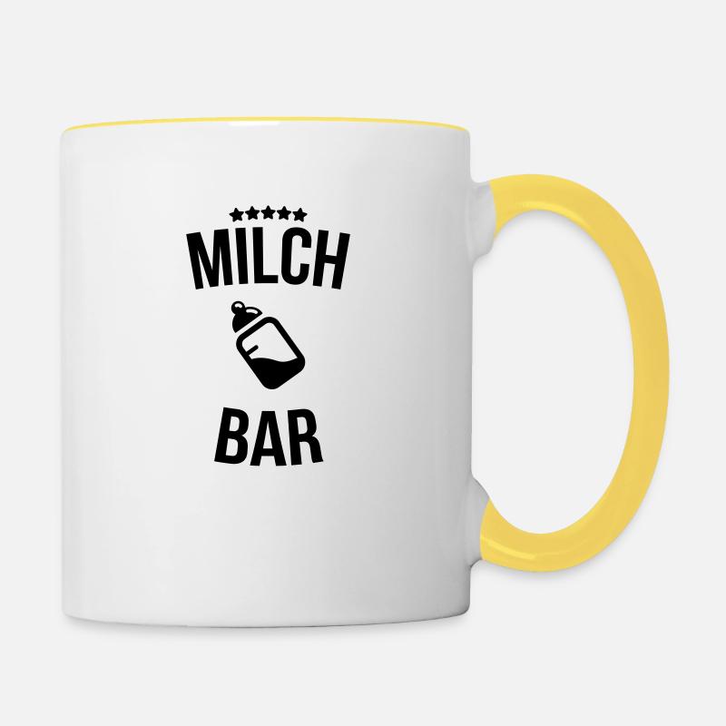 Milk bar - Contrasting Mug - white/yellow