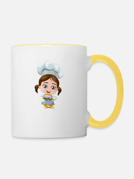 Bäckerin - Tasse zweifarbig - Weiß/Gelb
