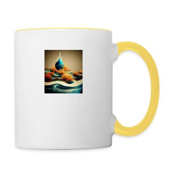 A Drop in the Sea - Contrasting Mug - white/yellow - Right