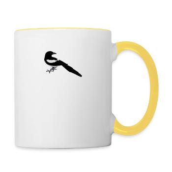 b i r d170 - Tasse zweifarbig - Weiß/Gelb - Rechts