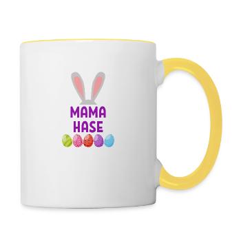 Mama Easter Spring Gift Easter - Contrasting Mug - white/yellow - Right