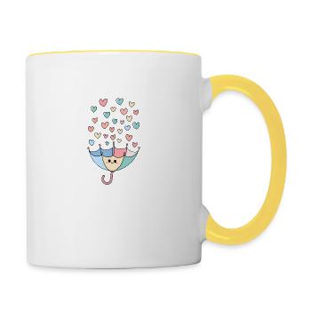 Ella Herzchenregen - Contrasting Mug - white/yellow - Right