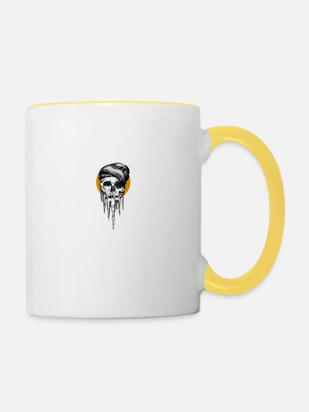 Snowboarder - Tasse zweifarbig - Weiß/Gelb