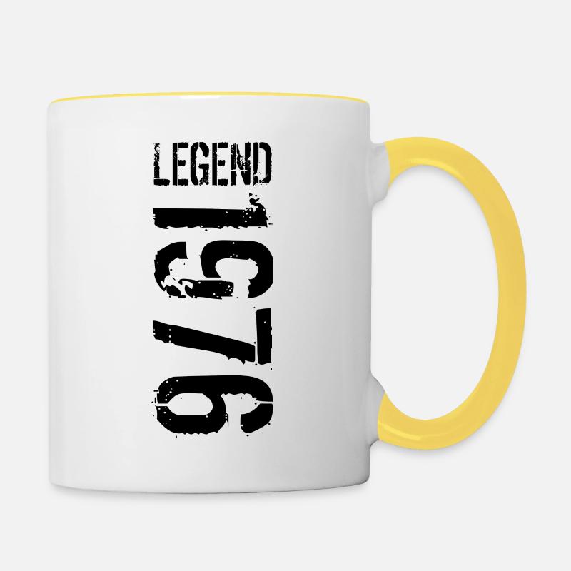 Legend 1976 black - Contrasting Mug - white/yellow