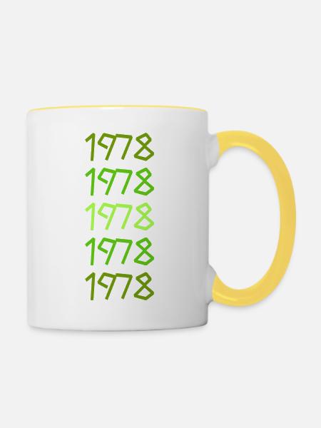 Chefkoch 1978 - Tasse zweifarbig - Weiß/Gelb