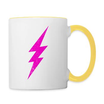 PURPLE ELECTRIC STORM - Tasse zweifarbig - Weiß/Gelb - Rechts