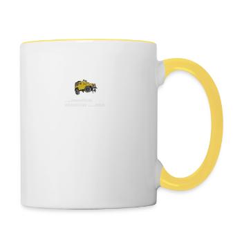 Romantische Spaziergänge mit dem RC-Crawler - Tasse zweifarbig - Weiß/Gelb - Rechts