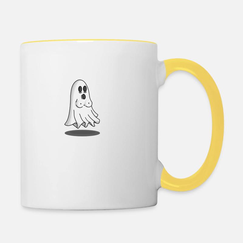 duch - Mug contrasté - blanc/jaune