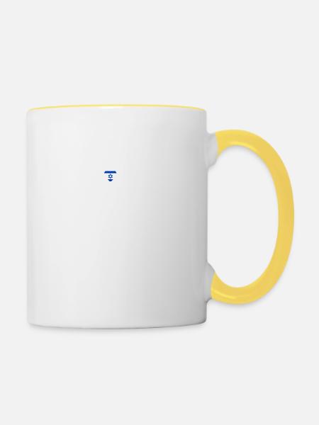i love home heimat Israel - Tasse zweifarbig - Weiß/Gelb