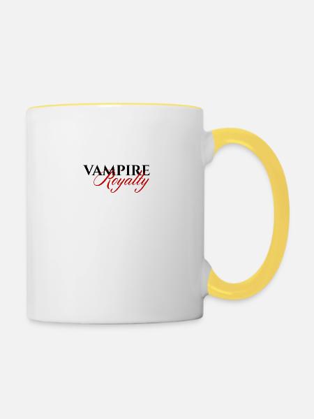 Fantasy / Vampire / Dracula: Vampire Royalty - Tasse zweifarbig - Weiß/Gelb