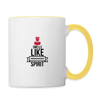 Smells Like Ordnungsamt Spirit - Contrasting Mug - white/yellow - Right