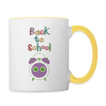 Back to School - Contrasting Mug - white/yellow - Right